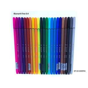 KIT CANETA BISMARK FINE 0,4 23 CORES  YES