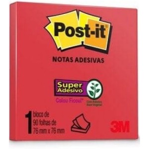 POST-IT NOTAS ADESIVAS COR TELHA 90FLS 76MMX76MM 3M