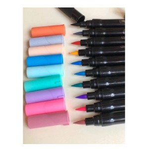 MARCADOR PONTA DUPLA DUALTIP 10 CORES TONS PASTEL BISMARK