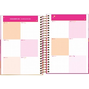 AGENDA ESPIRAL DIARIA LOVE PINK M6 TILIBRA