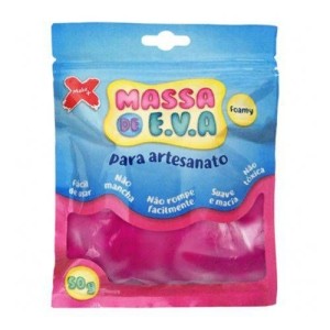 MASSA DE E.V.A FOAMY PARA ARTESANATO 50G PINK MAKE+