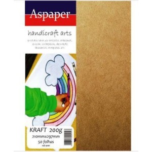 PAPEL KRAFT A4 200G 50 FOLHAS ASPAPER