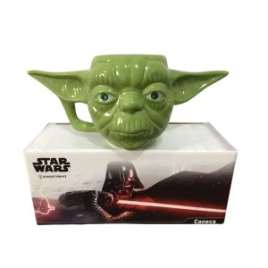 CANECA FORMATO 3D 400ML MESTRE YODA STAR WARS ZONA CRIATIVA