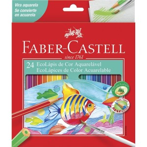 ECOLÁPIS DE COR AQUARELÁVEL 24 CORES FABER-CASTELL
