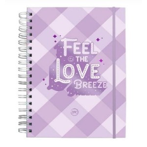 CADERNO COLEGIAL BREEZE LILAS 80FLS 90G DAC