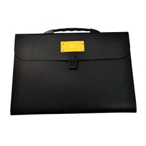 MALETA SANFONADA OF. 12DIV.-PRETO E AMARELO DAC