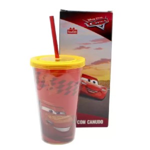 COPO CANUDO 500ML CARROS NEW GIFT