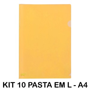 PASTA EM L A4 BUBBLE LARANJA 10 UNID DAC