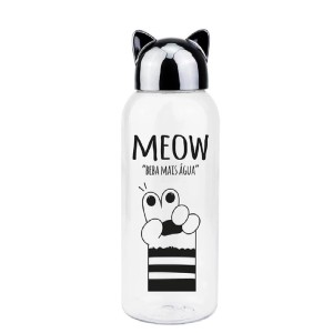 GARRAFA PLÁSTICO MEOW BEBA MAIS ÁGUA 650ML