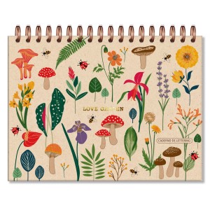 CADERNO LETTERING LOVE GARDEN FLS BRANCA S/ PAUTA FINA IDEIA