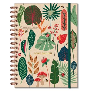CADERNO PAUTA E PONTO LOVE GARDEN  FINA IDEIA