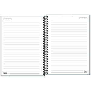 CADERNO ESPIRAL CAPA PLAST UNIV 1M NEON PRETO 80FLS TILIBRA