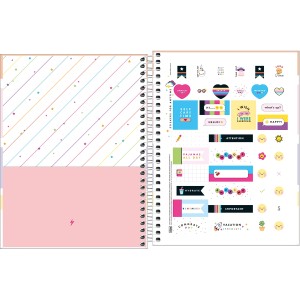 CADERNO ESPIRAL CD COLEGIAL 1M HAPPY COLORIDO 80 FLS TILIBRA