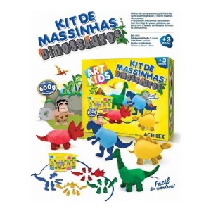 KIT DE MASSINHAS DINOSSAUROS 600G ACRILEX