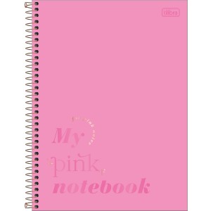 CADERNO ESPIRAL CD UNIV 1M LOVE PINK 80 FLS TILIBRA