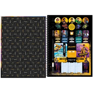 CADERNO ESPIRAL CD UNIVERSITÁRIO 1M FREE FIRE 80 FLS TILIBRA
