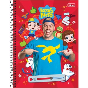 CADERNO ESPIRAL CAPA DURA UNIVERSITÁRIO 1 MATÉRIA LUCCAS NETO 80 FOLHAS TILIBRA