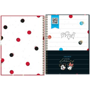 CADERNO ESPIRAL CD UNIV 10M MINNIE CORE 160 FLS TILIBRA