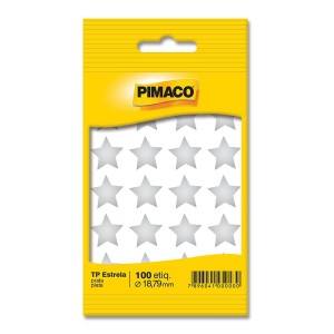 ETIQUETA P/IDENTIFICAÇÃO TP ESTRELA PRATA PIMACO