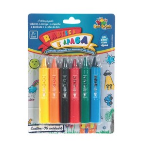 CANETA RABISCA E APAGA COM 6 CORES ART BRINK