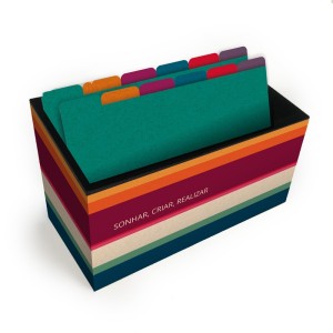 FICHÁRIO DE MESA RECICLAR FINA IDEIA