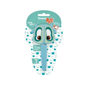 TESOURA ESCOLAR PETS LEO&LEO