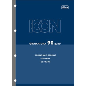 REFIL TILIFLEX PARA CADERNO ARGOLADO UNIVERSITÁRIO ICON 80 FOLHAS TILIBRA