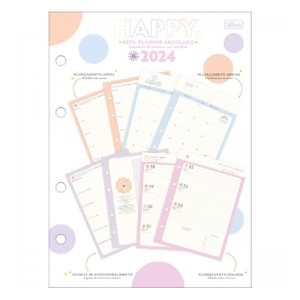 REFIL PLANNER ARGOLADO 17,7 X 24 CM HAPPY 90G TILIBRA