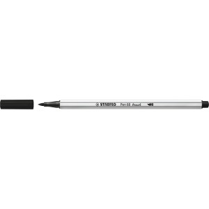 CANETA BRUSH PEN 68 PRETO 568/46 STABILO