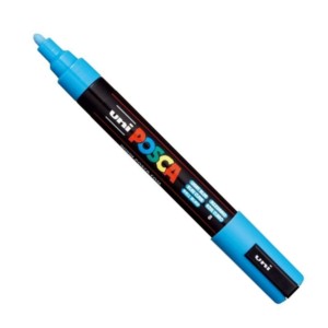 CANETA POSCA PC-5M AZUL CLARO  UNI MITSUBISHI
