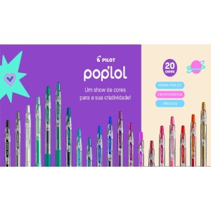 CANETA GEL RETRÁTIL POP'LOL 0.7 RED PILOT
