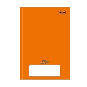 CADERNO BROCHURA CAPA DURA 1/4 LARANJA 96 FLS D+ TILIBRA