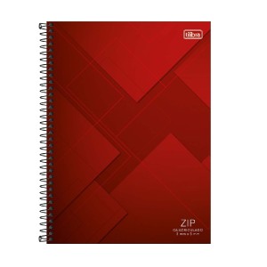 CADERNO QUADRICULADO 5X5MM ESPIRAL CD UNIV ZIP 96FLS TILIBRA