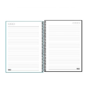 CADERNO ESPIRAL CAPA PLAST UNIV 1M NEON BRANCO 80FLS TILIBRA