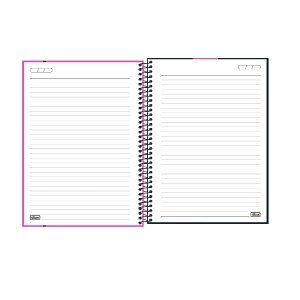 CADERNO ESPIRAL CAPA PLAST UNIV 1M NEON ROSA 80FLS TILIBRA
