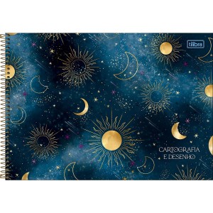 CADERNO DE CARTOGRAFIA ESPIRAL CAPA DURA MAGIC 80 FOLHAS