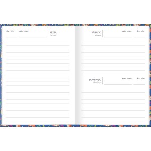 AGENDA COSTURADA DIÁRIA PEPPER PERMANENTE FEM M4 TILIBRA