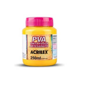 TINTA PVA FOSCA 250ML AMARELO OURO 505 ACRILEX