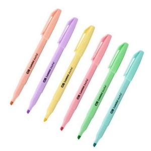 ESTOJO MARCA TEXTO LUMINI PASTEL C/ 6 CORES CIS