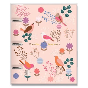 CADERNO ARGOLADO LEVE AMOR FINA IDEIA