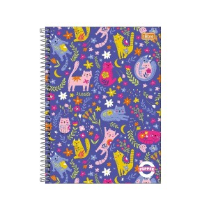 CADERNO ESPIRAL UNIVERSITÁRIO CD 1M 80FLS PEPPER FEM TILIBRA