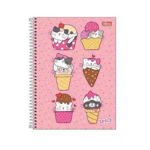 CADERNO ESPIRAL CD UNIV 20M SPICE FEM 320 FLS TILIBRA