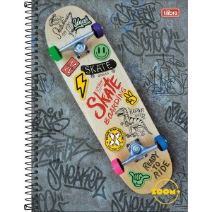 CADERNO ESPIRAL UNIVERSITÁRIO CD 10M 200FLS ZOOM TILIBRA