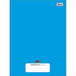CADERNO QUADRICULADO 1X1 CM BROCHURA CD UNIVERSITÁRIO D+ AZUL 96 FLS TILIBRA