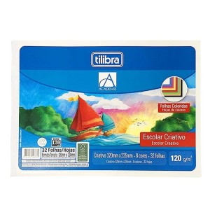 CADERNO COLADO CRIATIVO ACADÉMIE 32 FOLHAS 120G 8C TILIBRA