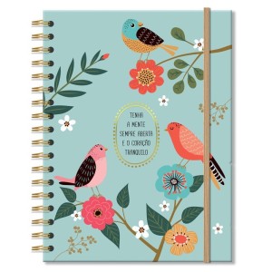 CADERNO COLEGIAL 1 MATERIA PÁSSAROS FINA IDEIA