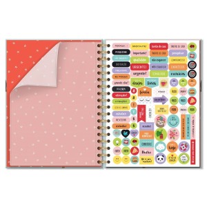 CADERNO COLEGIAL 10 MATERIAS PÁSSAROS FINA IDEIA