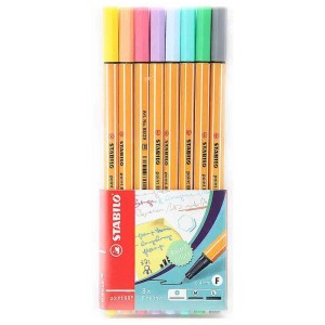 ESTOJO POINT 88 0.4 C/8 CORES PASTEL STABILO