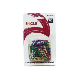 CLIPS PARA PAPEL COLORIDO 28MM C/ 80 UNIDS EAGLE
