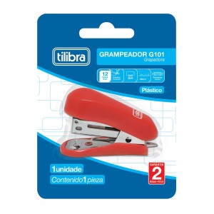 GRAMPEADOR 12 FOLHAS MINI C/ EXTRATOR G101 VERMELHO TILIBRA